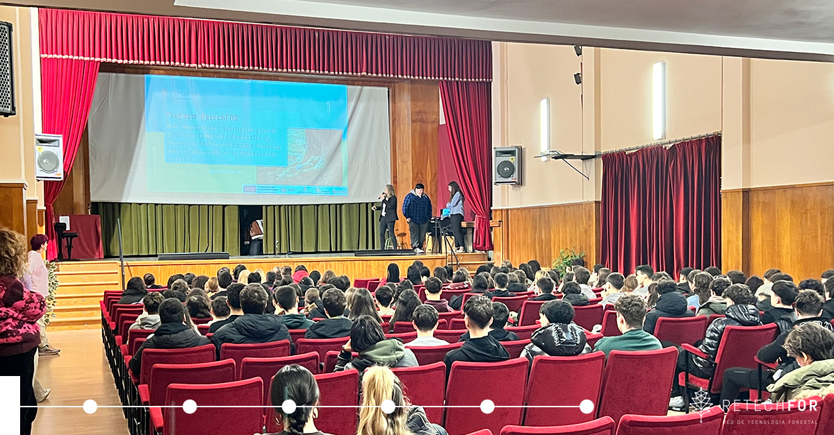 20260122 talks educational conference IES Gil y Carrasco Institute Ponferrada Leon innovation forest management Vexiza RetechFOR 2