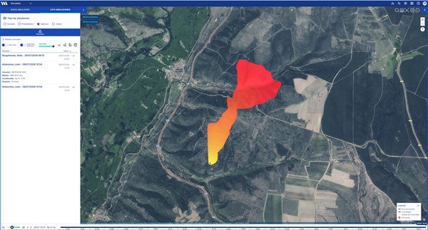 Characterization of Forest Fire Spread (Risk) Using a 2D Physical Simulator
